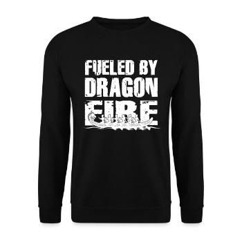 Fueled By Dragon Fire Dragon Boat - Unisex Sweatshirt - black - Front - Alina (178cm) & Michal (187cm)