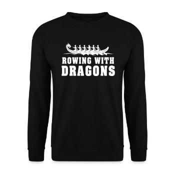 Rowing With Dragons Dragonboat - Unisex Sweatshirt - black - Front - Alina (178cm) & Michal (187cm)