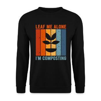 Feuille-moi seul je composte - Sweat-shirt Unisexe - noir - Devant - Alina (178cm) & Michal (187cm)