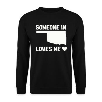 Someone In Oklahoma Loves Me - Unisex Sweatshirt - black - Front - Alina (178cm) & Michal (187cm)