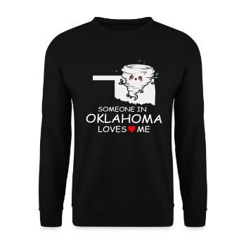 Someone In Oklahoma Loves Me - Unisex Sweatshirt - black - Front - Alina (178cm) & Michal (187cm)