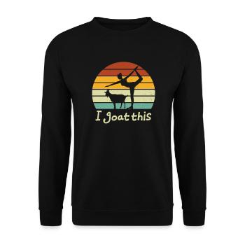 I Goat This Yoga Enthusiast - Unisex Pullover - Schwarz - Vorne - Alina (178cm) & Michal (187cm)