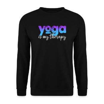 Le yoga est ma thérapie - Sweat-shirt Unisexe - noir - Devant - Alina (178cm) & Michal (187cm)