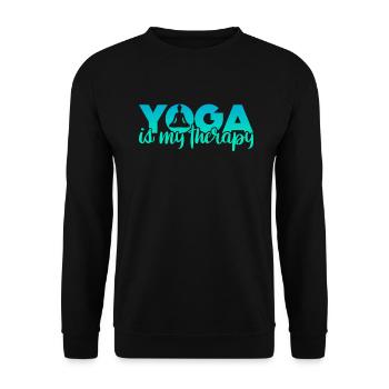 Le yoga est ma thérapie - Sweat-shirt Unisexe - noir - Devant - Alina (178cm) & Michal (187cm)