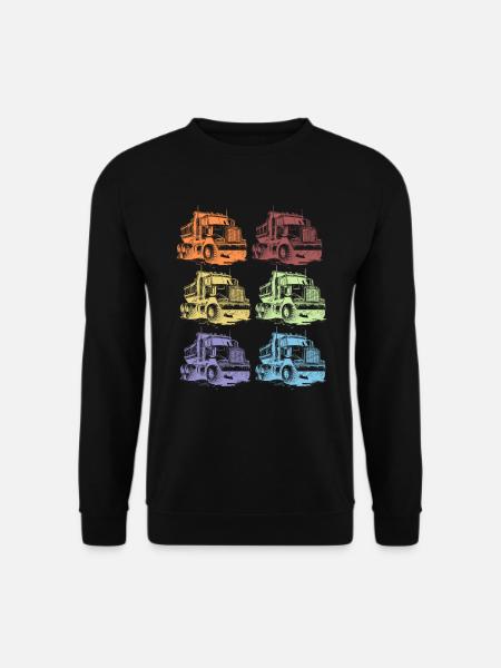 Retro Truck Driver Gift - Unisex Sweatshirt - black