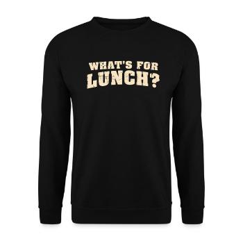 What's For Lunch? - Unisex Sweatshirt - black - Front - Alina (178cm) & Michal (187cm)