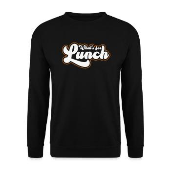 What's For Lunch? - Unisex Sweatshirt - black - Front - Alina (178cm) & Michal (187cm)