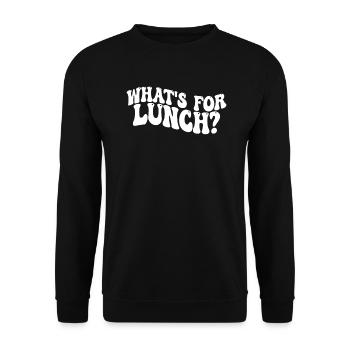 What's For Lunch? - Unisex Sweatshirt - black - Front - Alina (178cm) & Michal (187cm)