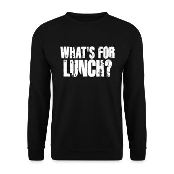 What's For Lunch? - Unisex Sweatshirt - black - Front - Alina (178cm) & Michal (187cm)