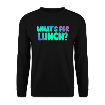 What's For Lunch? - Unisex Sweatshirt - black - Front - Alina (178cm) & Michal (187cm)