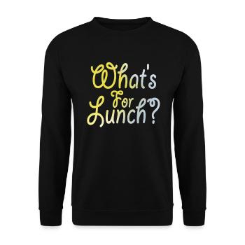 What's For Lunch? - Unisex Sweatshirt - black - Front - Alina (178cm) & Michal (187cm)