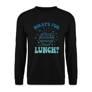 What's For Lunch? - Unisex Sweatshirt - black - Front - Alina (178cm) & Michal (187cm)