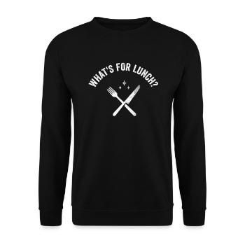 What's For Lunch? - Unisex Sweatshirt - black - Front - Alina (178cm) & Michal (187cm)