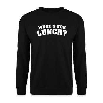 What's For Lunch? - Unisex Sweatshirt - black - Front - Alina (178cm) & Michal (187cm)