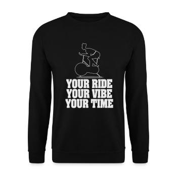 Votre balade Votre vibe Votre temps - Sweat-shirt Unisexe - noir - Devant - Alina (178cm) & Michal (187cm)