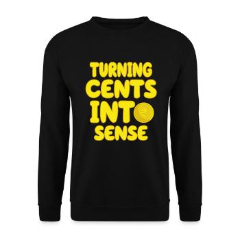 Old Coins New Adventures Numismatics - Unisex Sweatshirt - black - Front - Alina (178cm) & Michal (187cm)