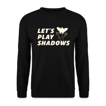 Let's Play Shadows Shadow Puppetry - Unisex Pullover - Schwarz - Vorne - Alina (178cm) & Michal (187cm)