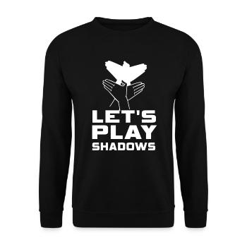 Let's Play Shadows Shadow Puppetry - Unisex Pullover - Schwarz - Vorne - Alina (178cm) & Michal (187cm)