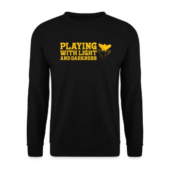 Playing With Light And Darkness Shadow - Unisex Sweatshirt - black - Front - Alina (178cm) & Michal (187cm)