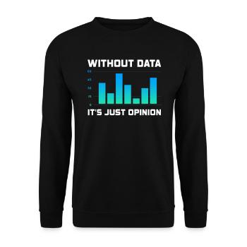 Daten oder es ist nicht passiert für Studenten - Unisex Pullover - Schwarz - Vorne - Alina (178cm) & Michal (187cm)