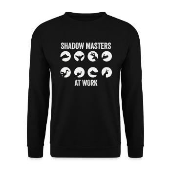Shadow Masters At Work Shadow Puppetry - Unisex Sweatshirt - black - Front - Alina (178cm) & Michal (187cm)