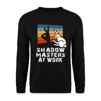 Shadow Masters At Work Shadow Puppetry - Unisex Sweatshirt - black - Front - Alina (178cm) & Michal (187cm)