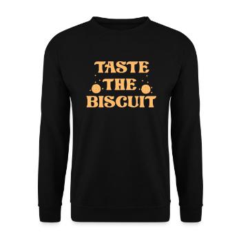 Taste The Biscuit Taste The Goodness - Unisex Sweatshirt - black - Front - Alina (178cm) & Michal (187cm)