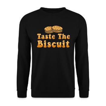 Taste The Biscuit Taste The Goodness - Unisex Sweatshirt - black - Front - Alina (178cm) & Michal (187cm)