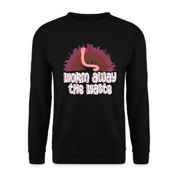 Wurmfarmer Wurmkompost Niedliche Männer Frauen - Unisex Pullover - Schwarz - Vorne - Alina (178cm) & Michal (187cm)