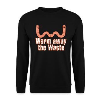 Wurmfarmer Wurmkompost Niedliche Männer Frauen - Unisex Pullover - Schwarz - Vorne - Alina (178cm) & Michal (187cm)