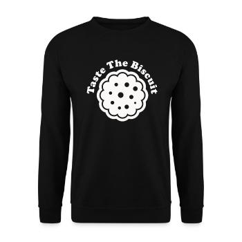 Taste The Biscuit Taste The Goodness - Unisex Sweatshirt - black - Front - Alina (178cm) & Michal (187cm)