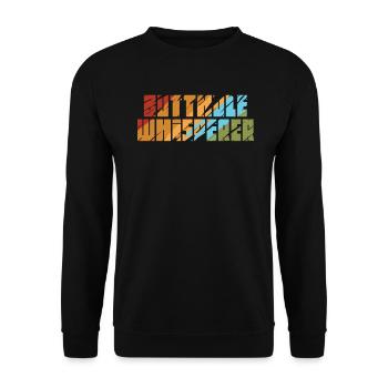 Butthole Whisperer - Unisex Sweatshirt - black - Front - Alina (178cm) & Michal (187cm)