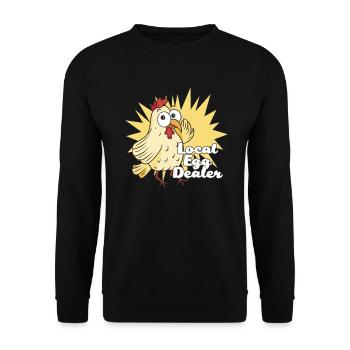 Lokaler Eierhändler Hühnerbesitzer Züchter - Unisex Pullover - Schwarz - Vorne - Alina (178cm) & Michal (187cm)