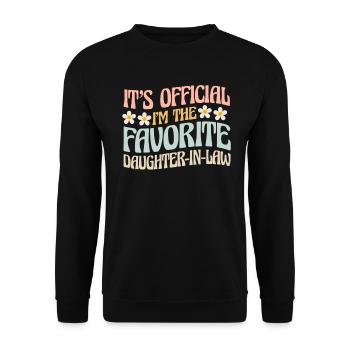 Je suis la belle-fille préférée - Sweat-shirt Unisexe - noir - Devant - Alina (178cm) & Michal (187cm)
