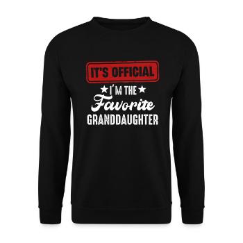 Je suis la petite-fille préférée - Sweat-shirt Unisexe - noir - Devant - Alina (178cm) & Michal (187cm)