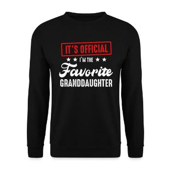 Je suis la petite-fille préférée - Sweat-shirt Unisexe - noir - Devant - Alina (178cm) & Michal (187cm)
