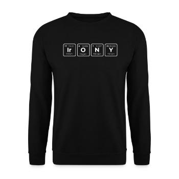 Éléments primaires de l’humour Science Ironie - Sweat-shirt Unisexe - noir - Devant - Alina (178cm) & Michal (187cm)