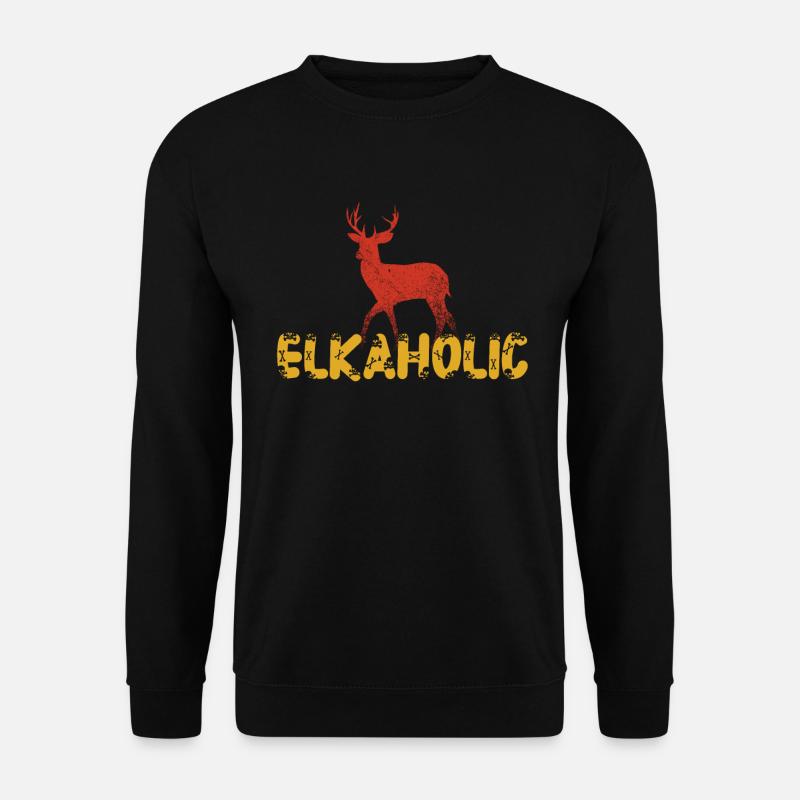 Elchjagd Elkaholische Jäger - Unisex Pullover - Schwarz