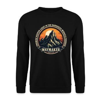 Waymaker Promise Keeper Miracle Worker - Unisex Sweatshirt - black - Front - Alina (178cm) & Michal (187cm)
