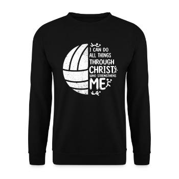 Je peux tout faire grâce au volleyball - Sweat-shirt Unisexe - noir - Devant - Alina (178cm) & Michal (187cm)