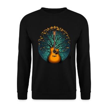 Yggdrasil Nature Musicien Arbre De Vie - Sweat-shirt Unisexe - noir - Devant - Alina (178cm) & Michal (187cm)