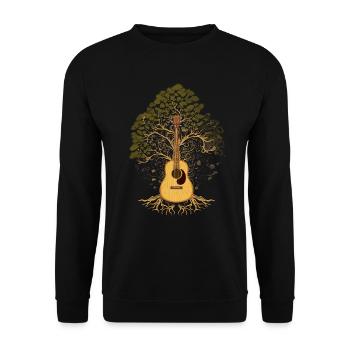 Yggdrasil Nature Musicien Arbre De Vie - Sweat-shirt Unisexe - noir - Devant - Alina (178cm) & Michal (187cm)