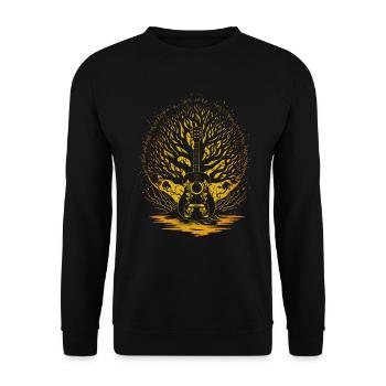 Yggdrasil Musicien de la nature Arbre de vie - Sweat-shirt Unisexe - noir - Devant - Alina (178cm) & Michal (187cm)