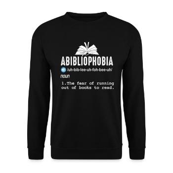 Abibliophobie Rat de bibliothèque Lecture de livres - Sweat-shirt Unisexe - noir - Devant - Alina (178cm) & Michal (187cm)