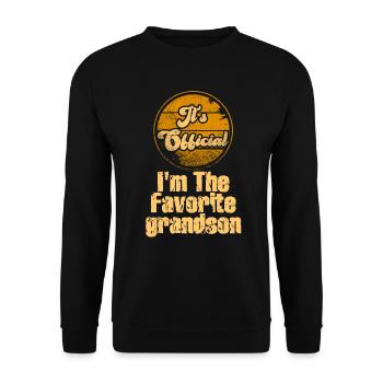 C'est officiel, je suis le petit-fils préféré - Sweat-shirt Unisexe - noir - Devant - Alina (178cm) & Michal (187cm)