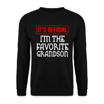 C'est officiel, je suis le petit-fils préféré - Sweat-shirt Unisexe - noir - Devant - Alina (178cm) & Michal (187cm)