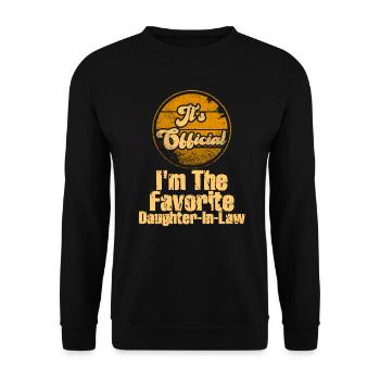 Je suis la belle-fille préférée - Sweat-shirt Unisexe - noir - Devant - Alina (178cm) & Michal (187cm)