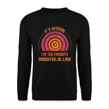 Je suis la belle-fille préférée - Sweat-shirt Unisexe - noir - Devant - Alina (178cm) & Michal (187cm)