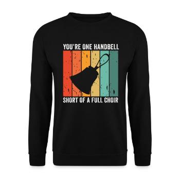 Chorale Instrument de musique Cloche à main Chorale - Sweat-shirt Unisexe - noir - Devant - Alina (178cm) & Michal (187cm)