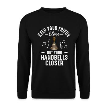 Chorale Instrument de musique Cloche à main Chorale - Sweat-shirt Unisexe - noir - Devant - Alina (178cm) & Michal (187cm)